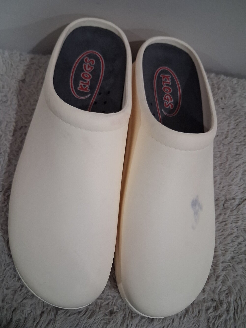 Klogs Colby White Cream Slip Resistant Comfort Clogs Womens Sz 12  M Nursing